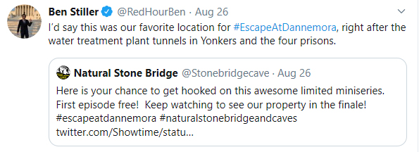 Ben Stiller names us as one of his favorite filming location for “Escape at Dannemora“ Ben Stiller names us as one of his favorite filming location for “Escape at Dannemora“